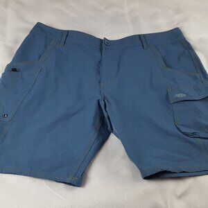 Aftco Men's 42 Blue Nylon Spandex Stretch Performance Pocket Shorts 10" Inseam